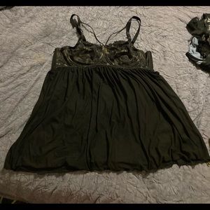 Torrid black lacy strappy lingerie babydoll